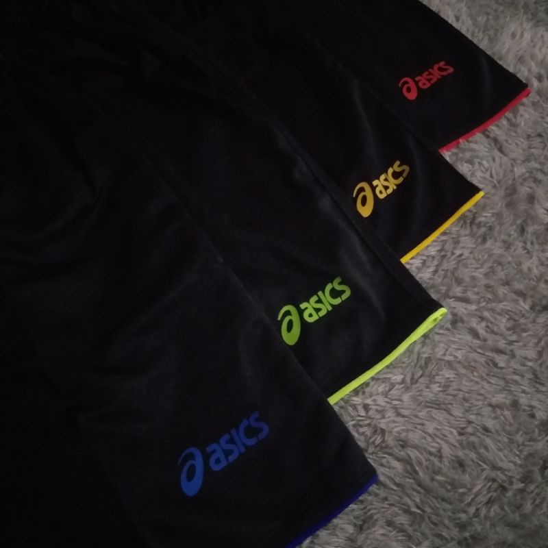 (COD) Celana pendek voli asics hitam polos bagus murah