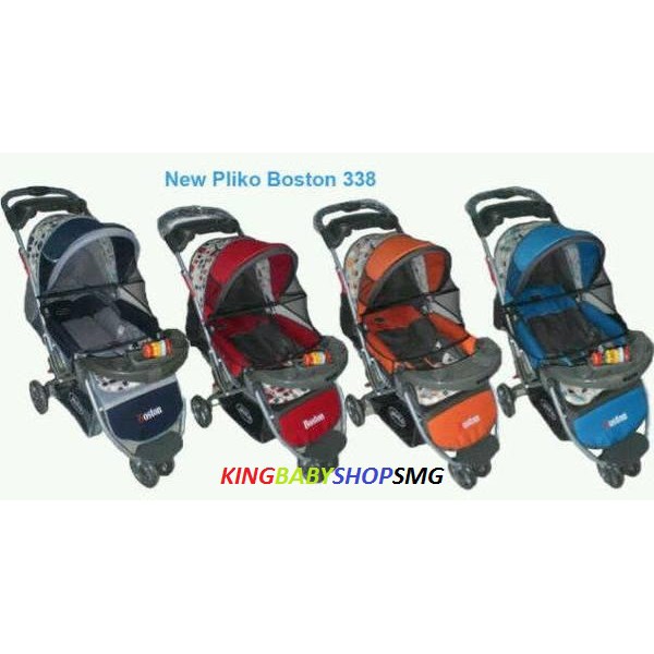 Stroller Pliko Boston PK338N / Kereta Bayi 3 Roda
