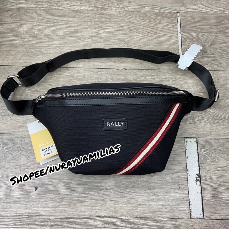 Tas Waistbag bally pria import nylon tas selempang bally pria