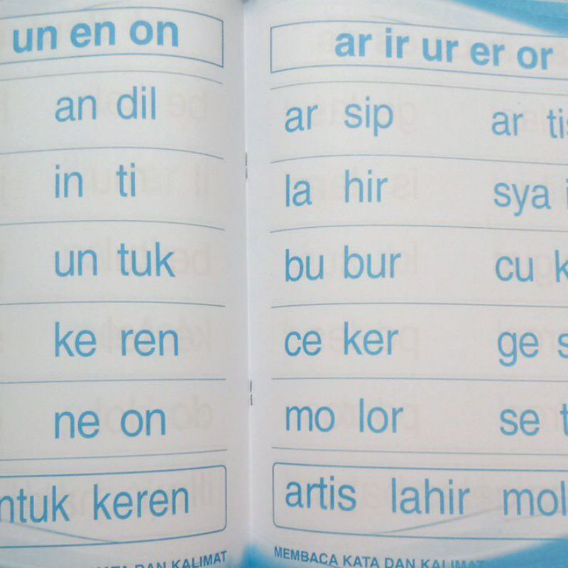 Buku Cepat Pintar Membaca Kata Dan Kalimat Paud Tk