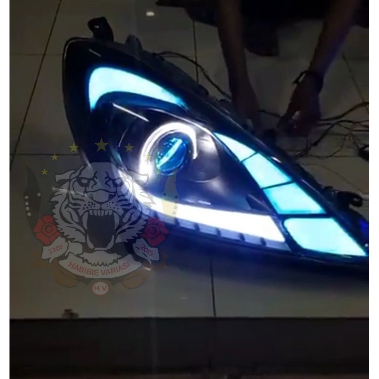 Headlamp Honda Jazz 2008-2013.Lampu Custom Honda Jazz 2008-2013 Projector Proji.Headlam Honda Jazz G
