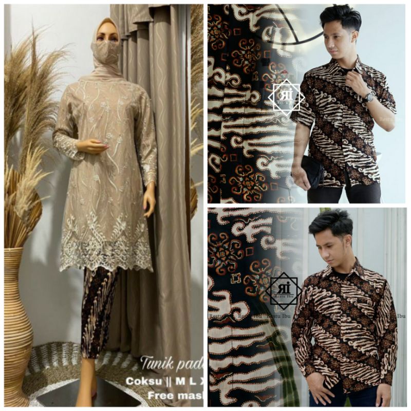 COUPLE KEBAYA MODERN/COUPLE KEBAYA TUNIK TILLE/COUPLE KEMEJA BATIK