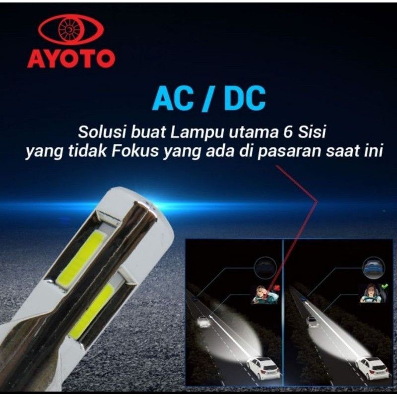 Lampu lED motor AYOTO M6A- ayoto 6sisi Ac Dc motor - bohlam h6 h4 bebek matic vixion dll