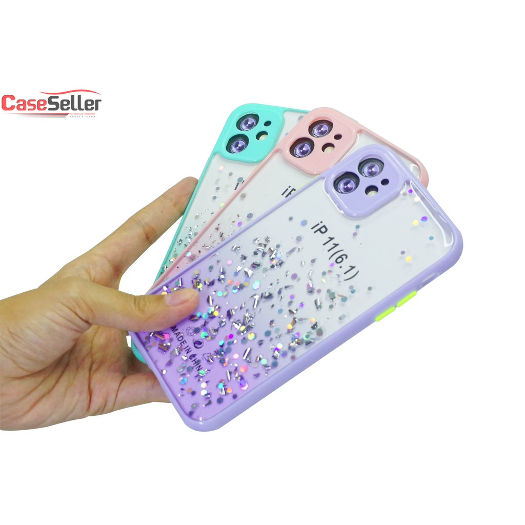 Realme 6 PRO  7 7PRO 7i C17 Case Casing Soft Fuze Glitter Bumper Glitter Dove Candy Glitter