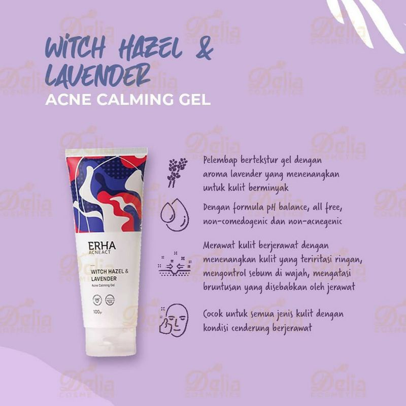 ERHA acneact witch hazel series - facial wash 100 g - acne calming gel 100 g - pore minimizing toner 100ml - acne blemish toner 100ml