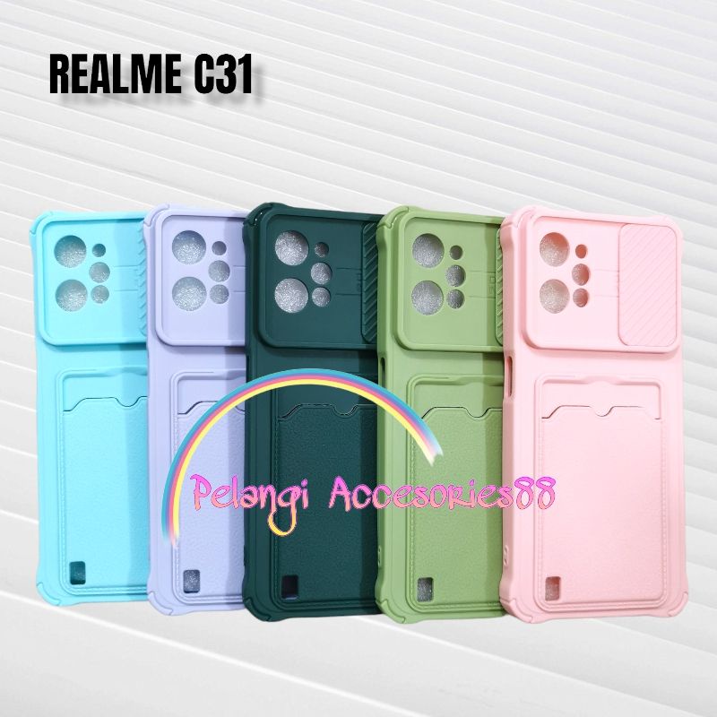 CASE REALME C31 SOFTCASE SLEDING WARNA WARNI