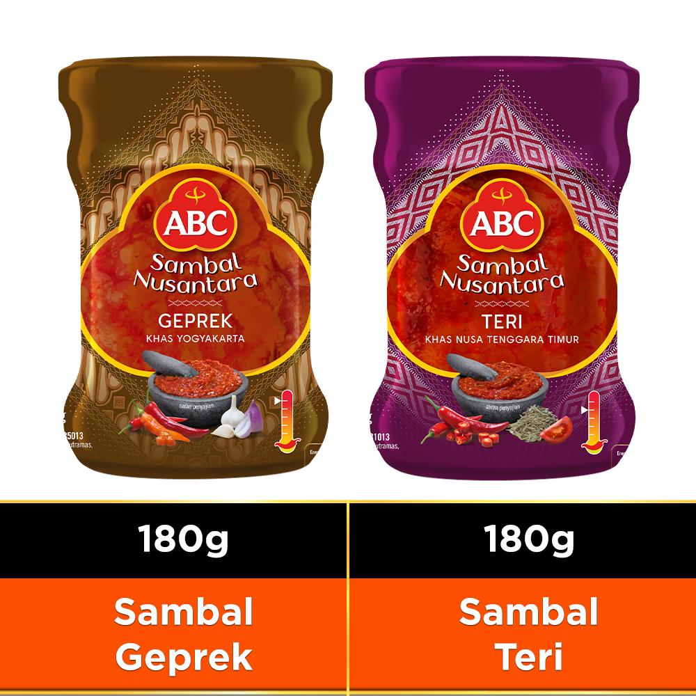 

ABC Bundling Sambal Nusantara Geprek 180g & Teri 180g