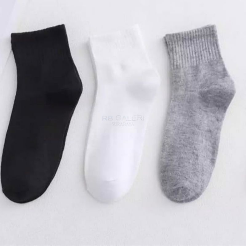 KAOS KAKI PENDEK DI ATAS MATA KAKI POLOS PANJANG KAOS KAKI KANTOR ANKLE SOCK UNISEX FASHION SOCK RB-2