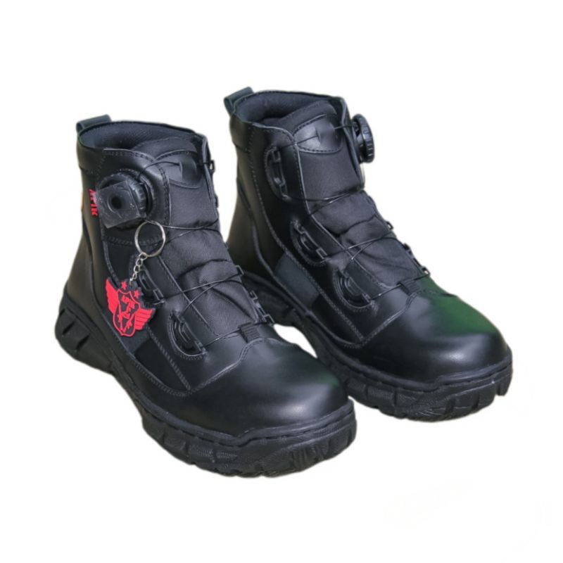 SEPATU PDL TALI PUTAR SATLANTAS MODEL MIDTREX PENDEK MERK APIK KULIT SAPI ASLI SEPATU PDL DINAS LAPANGAN TNI POLRI SECURITY SEPATU BOOTS PRIA DAN WANITA SEPATU PDL POLANTAS MODEL TERBARU