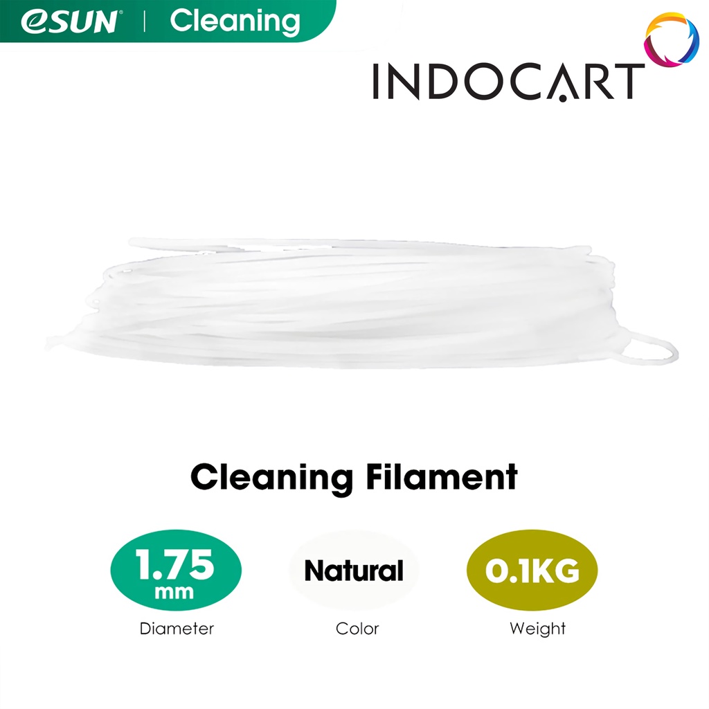 INDOCART Filamen eSUN 3D Printer Cleaning Filament Nozzle 1.75mm 0.1kg