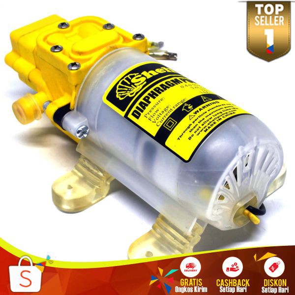 Shell Pompa Air High Pressure PV 04 Car Washing Water Diaphragm Pump Tekanan Kuat Semprotan Plastic