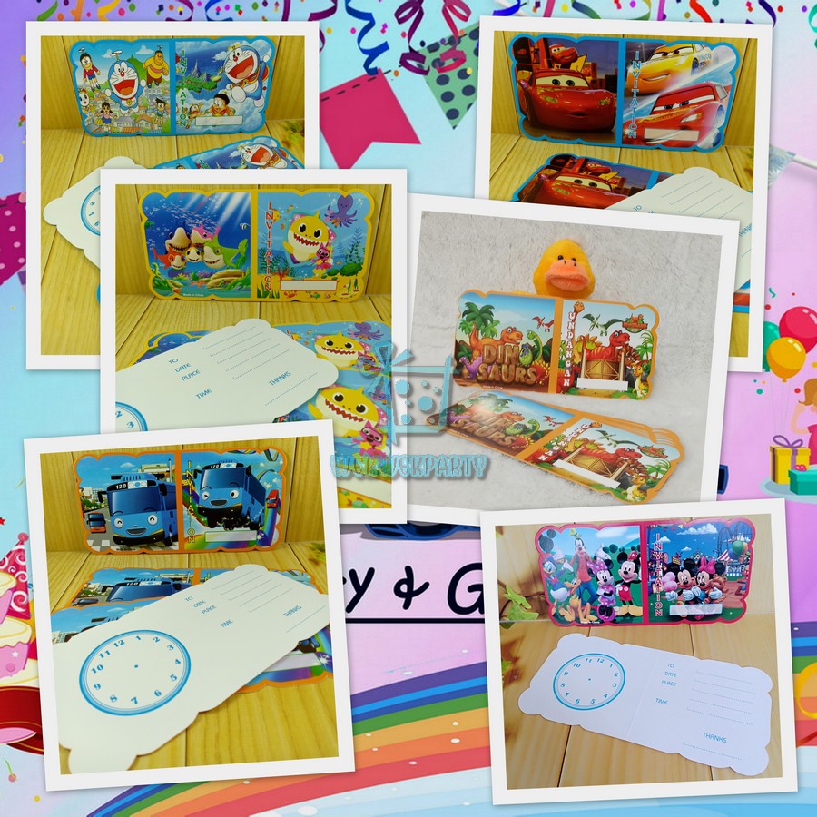 Undangan Ulang Tahun Lipat | ANIMAL | BT 21 | COCOMELON | MERMAID | ROBLOX