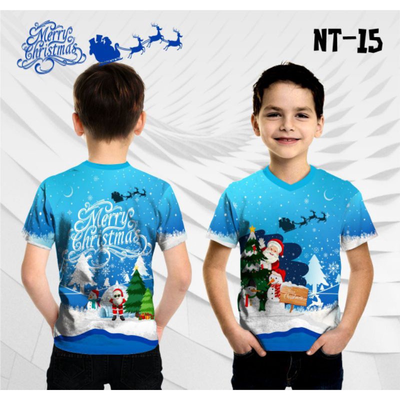 Kaos Natal & Tahun Baru Anak Terbaru 2021/2022 Jersey FULLPRINT