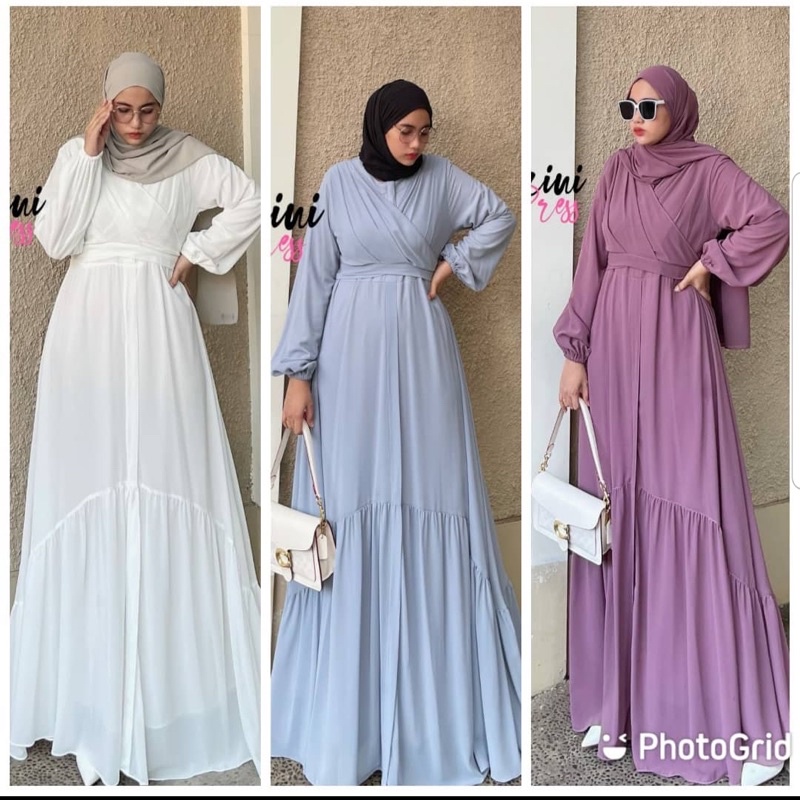 Gamis Ceruty Premium ARRINI DRESS MAXY Gamis Busui LD 110cm- Gamis Wanita Busui Friendly