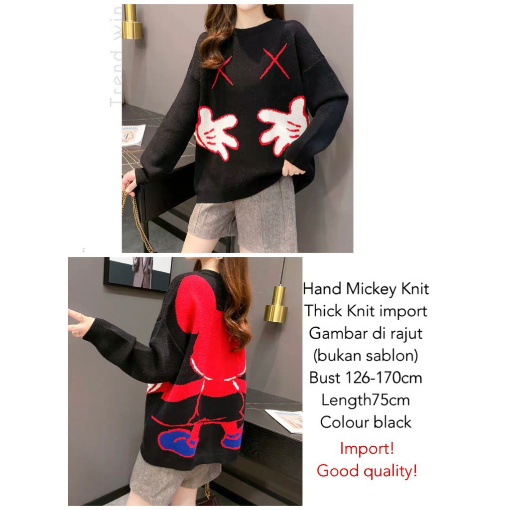 17wear Sweater Hoodie Wanita Terbaru 2021 IMPORT Jaket Hoodie Wanita Hand Mikies Fit S-XXL-6