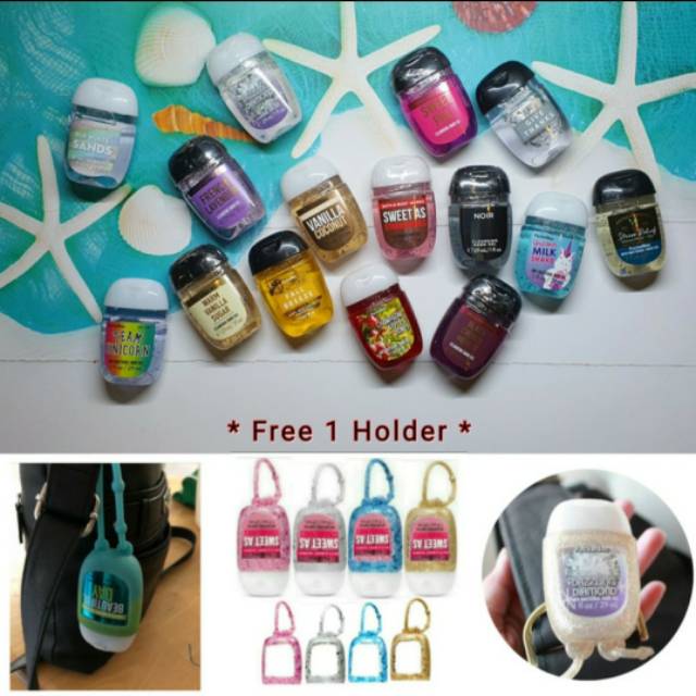 Pocketbac BBW 29ml Hand Sanitizer With Holder / Gantungan Tas