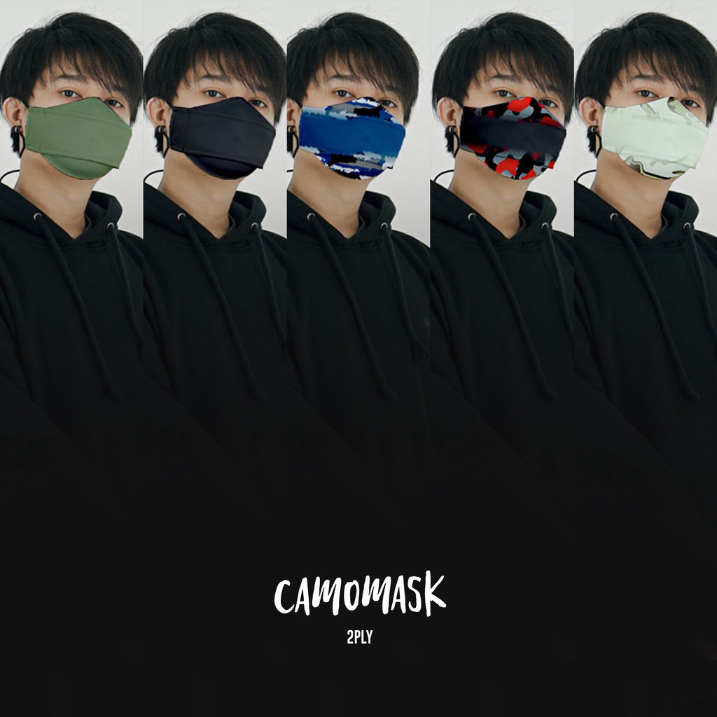 [ ORIGINAL ] MASKER CAMOMASK BY KIRAL FACE MASK PREMIUM CAMOUFLAGE EARLOOP HEADLOOP