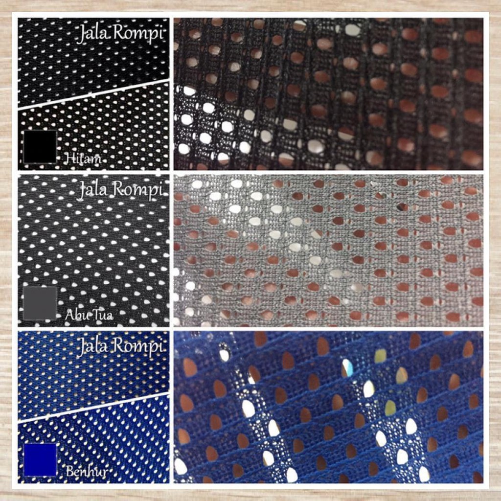 Kain Jala / Jaring / Mesh Rompi Kaku