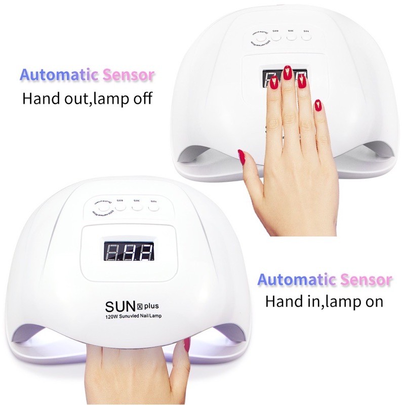 SUN X PLUS 120W  UV Lamp Gel Nail Lamp LED / Pengering Kutek Gel Nail Dryer