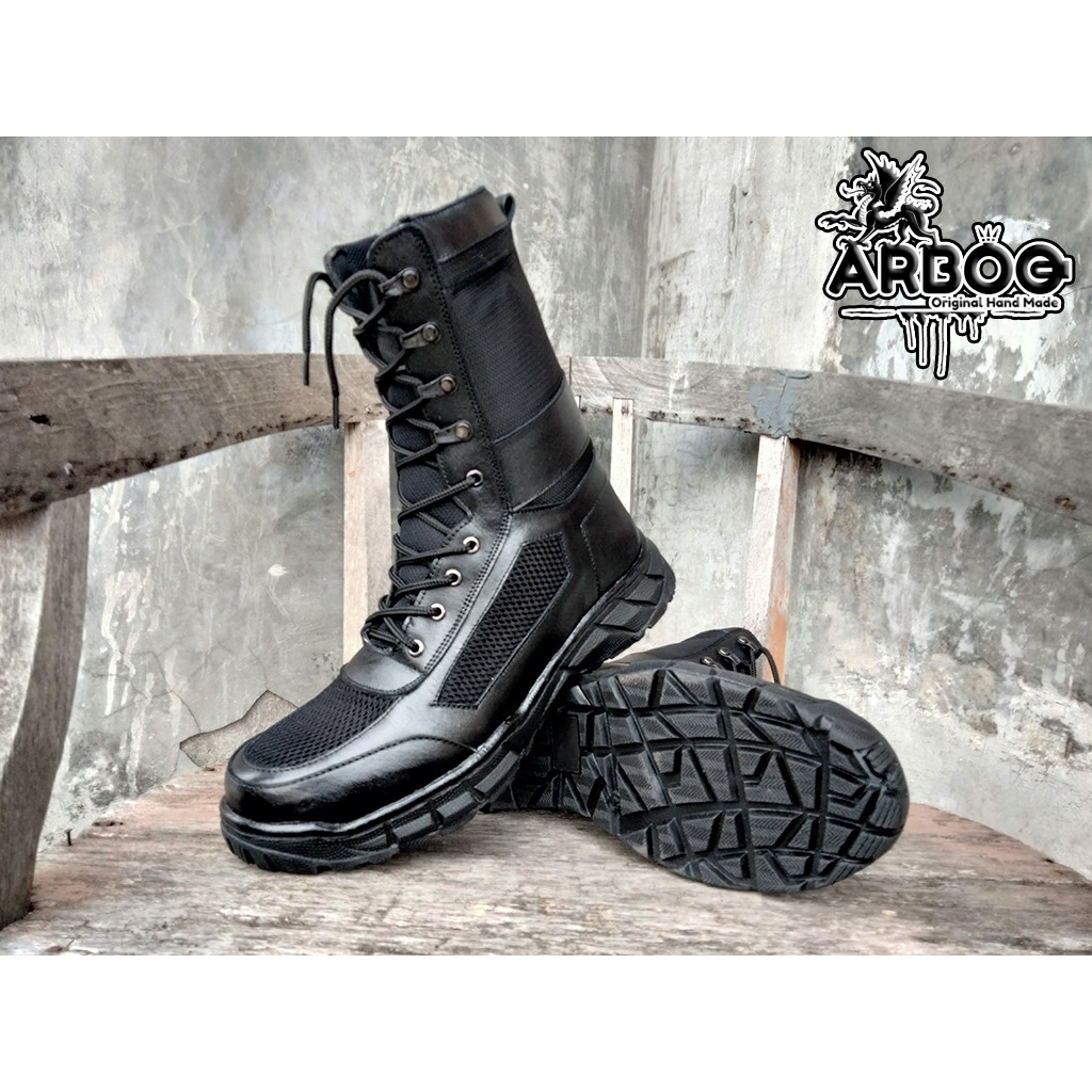 Sepatu PDL Tali Boa Replika Kulit Asli Sapi Merk Kings Army Type KA-023
