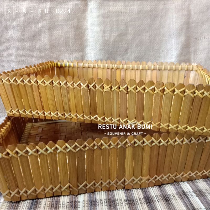 Jual Promo B224 Box Bambu Seserahan Set Wadah Parsel Kotak Hampers Tempat Keranjang Hantaran