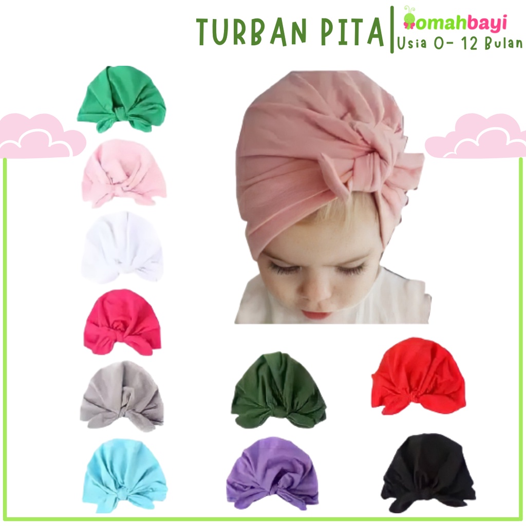 Turban Bayi Perempuan 0 6 Bulan Ciput Baby Newborn Lucu Topi Anak Perempuan - OmahBayi