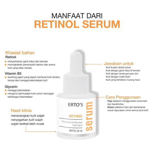 [ORI] SERUM RETINOL Menghilangkan Flek Hitam dan Wajah Kusam dengan ANTI AGING &amp; ANTI OKSIDAN