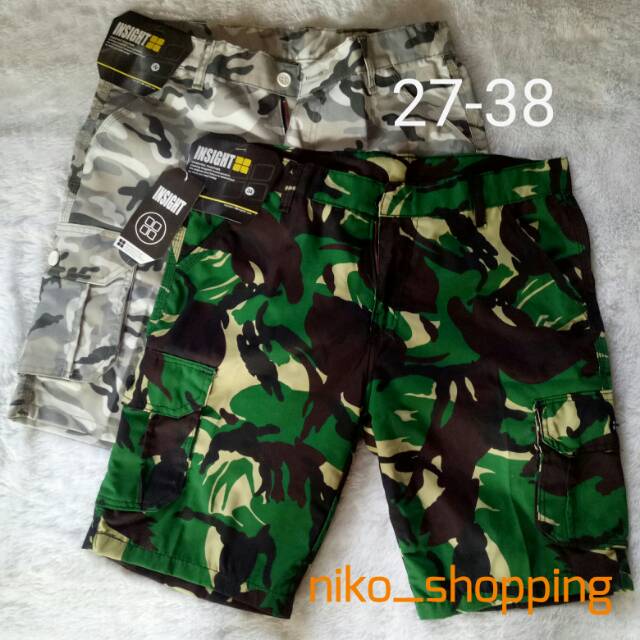  Celana  cargo pendek  doreng outdoor tentara  original army 