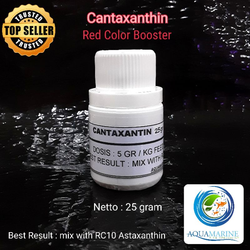 CANTAXANTHIN Carophyll Red Original Jepang Vitamin Pigmen Merah Ikan Koi Louhan Arwana Oscar 25gram