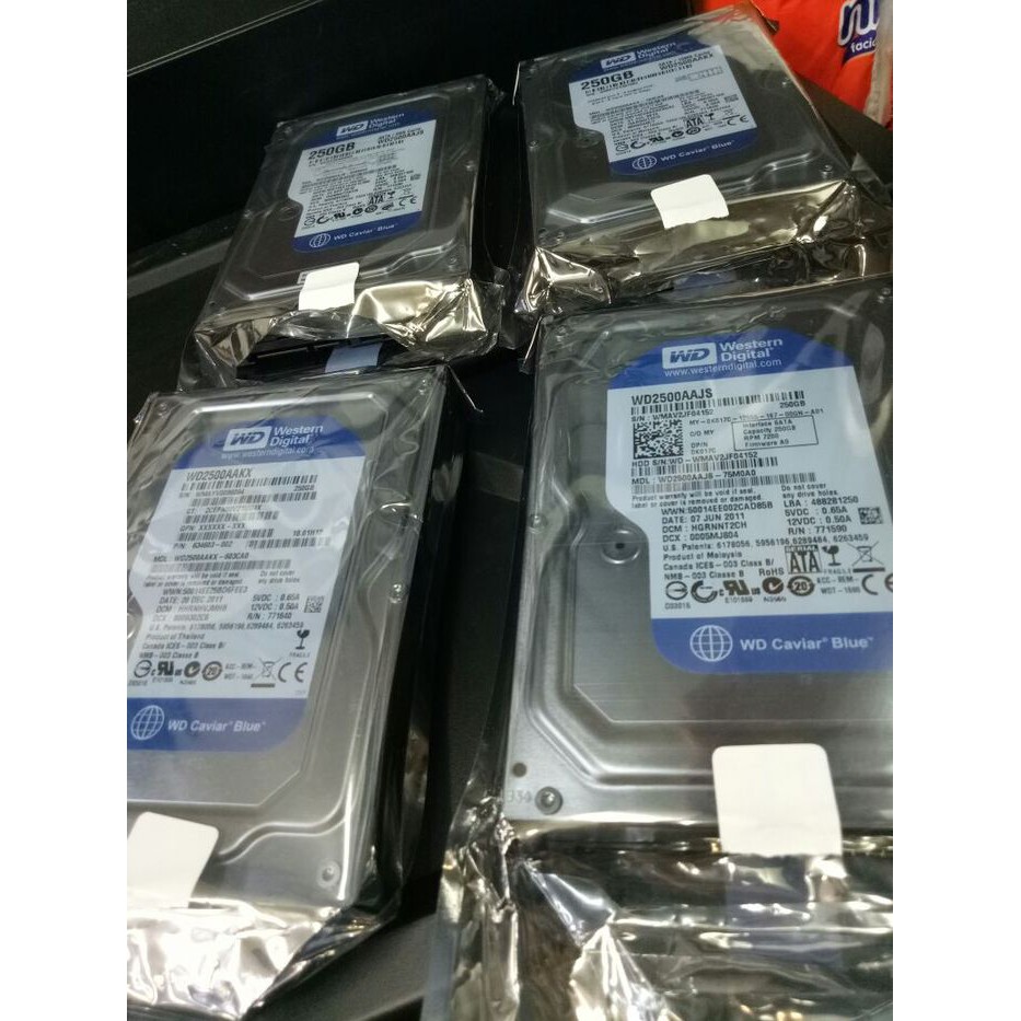 HDD PC SATA 250GB 3'5&quot;INCH-WDC -SEAGATE-HITACHI 100% SENTINEL &amp; BAGUS 100%original