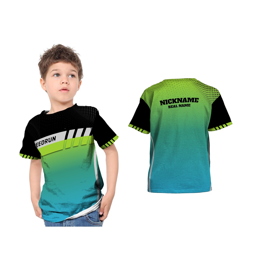 JERSEY RUNNER ART 03 - Baju Kaos T-shirt Anak Jersey Runner Full Print