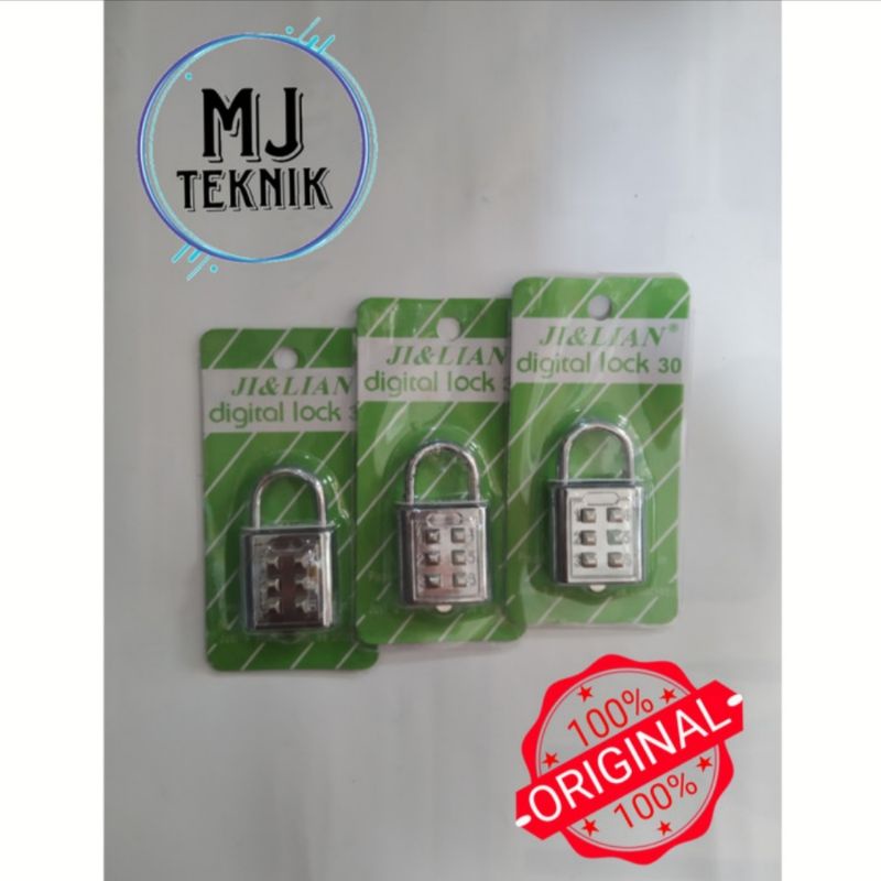 Gembok Koper Angka 6digit Ukuran 30mm Asli Original