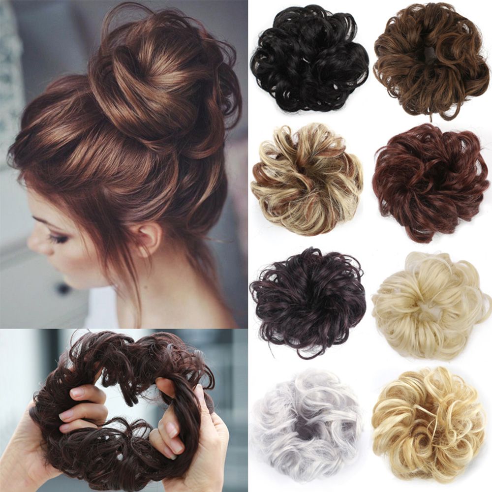 MXBEAUTY Winding Wig Donut Bun Hair Circle Headwear Accessories Hair Bands Silky Holder Rubber Soft Elastic Bun