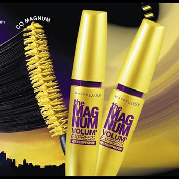 MASKARA MAYBELLINE MASCARA the magnum volum express Waterproof KUNING