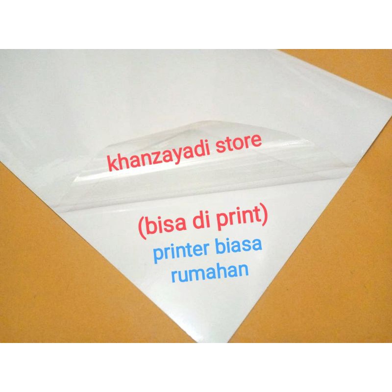 Jual Kertas Stiker Sticker Transparan Transparant A4 Glossy Bisa Di