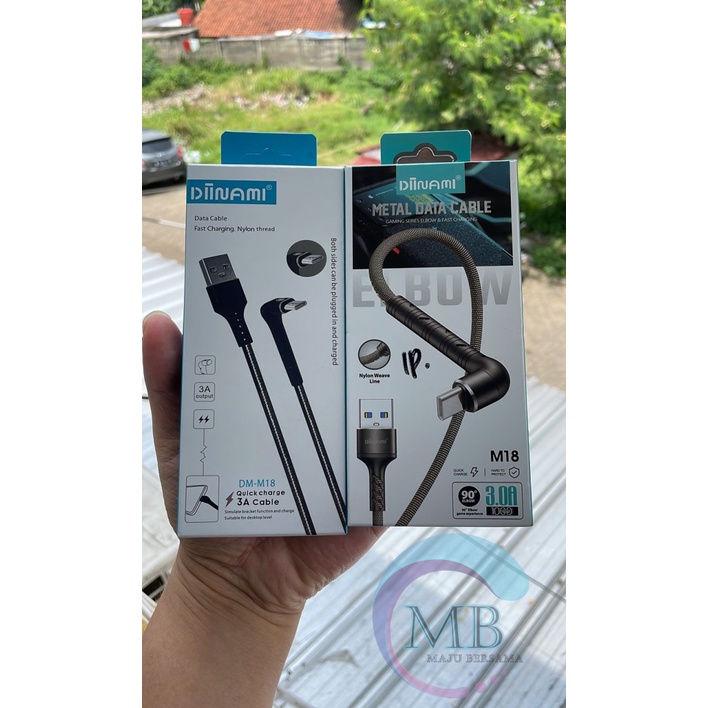 DIINAMI M18 kabel Cable Data GAMING fast Charging Kabel Data Micro , iphone , tipe c USB QC3.0 3 Amper bahan tebal MB2984