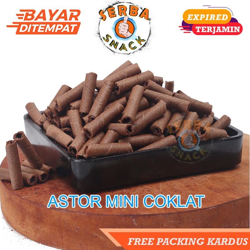 

Snack Kiloan Astor Mini Coklat 125gr Makanan Ringan Wafer Stick Cemilan Manis