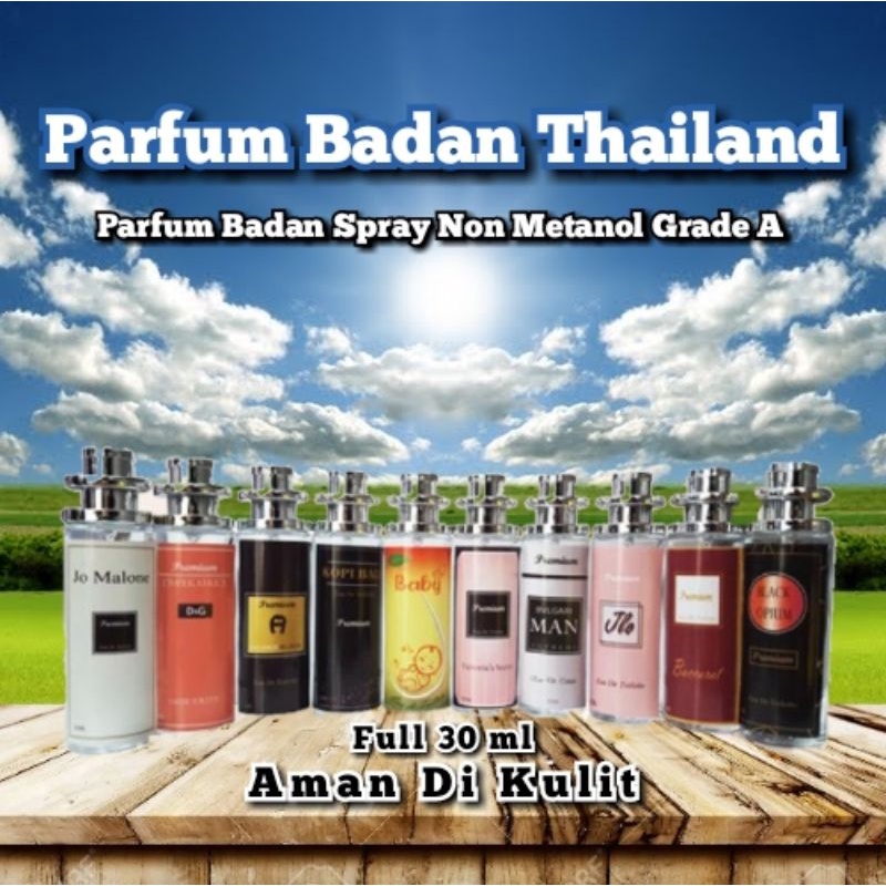 Parfum Badan Thailand Grade A Spray Non Metanol Harga Promo