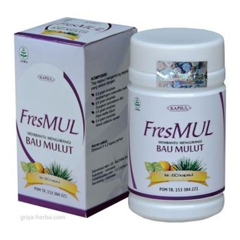 Kapsul Herbal Fresmul Obat Herbal Alami Untuk Bau Mulut tidak Sedap | BPOM ORIGINAL