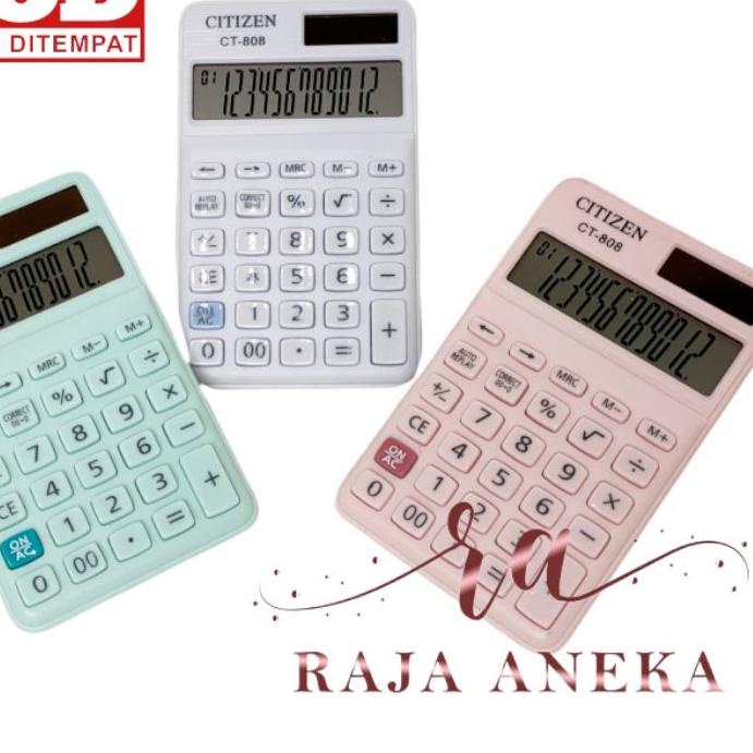 

Kalkulator Calculator Citizen CT 808 12 Digit Warna Menarik CT-808 ,,