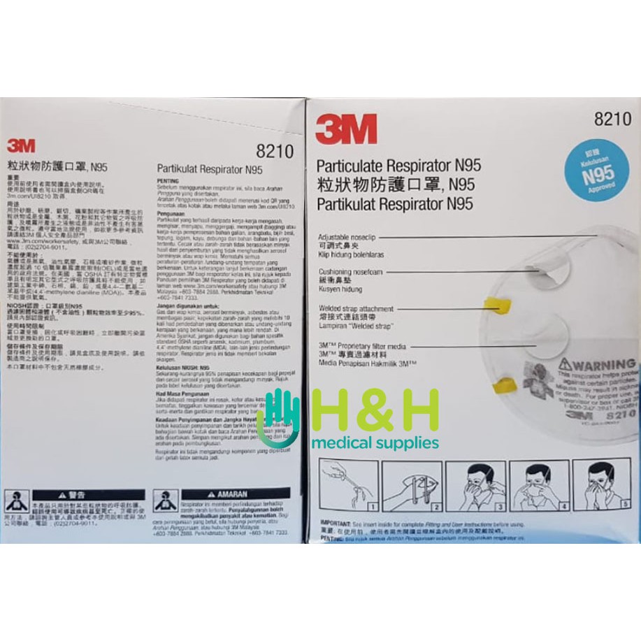 Masker 3M 8210 / Masker n95 8210 merk 3M