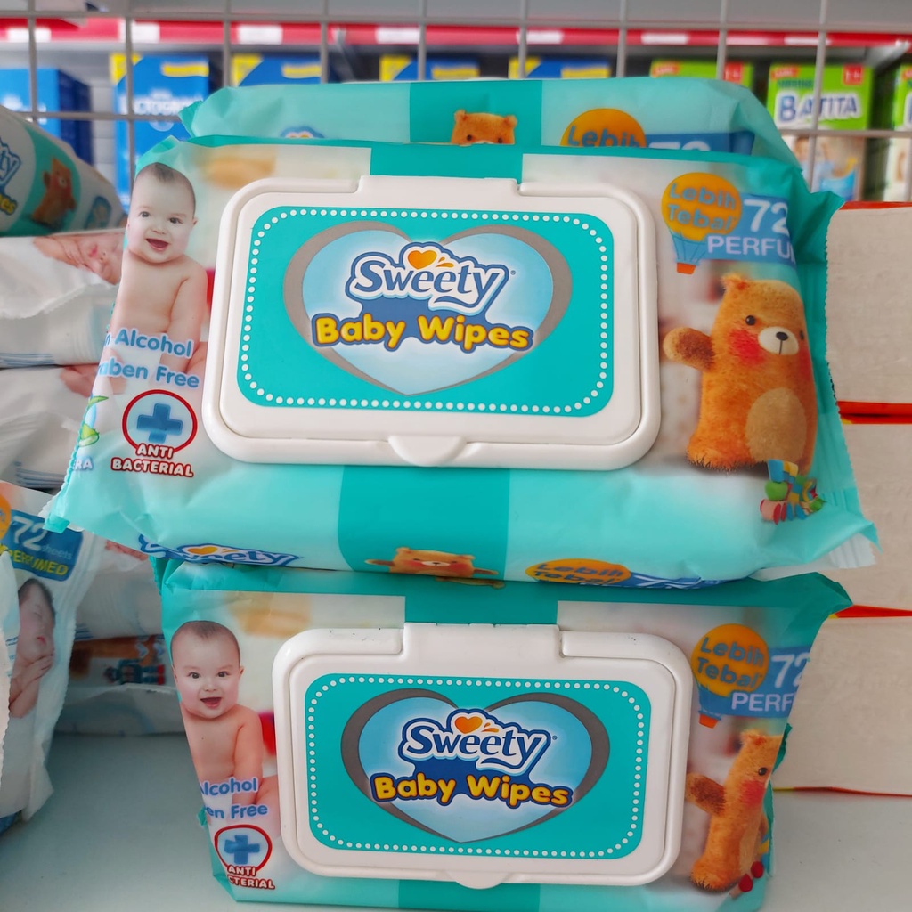 Tissue Basah Bayi Sweety 72`s Perfumed