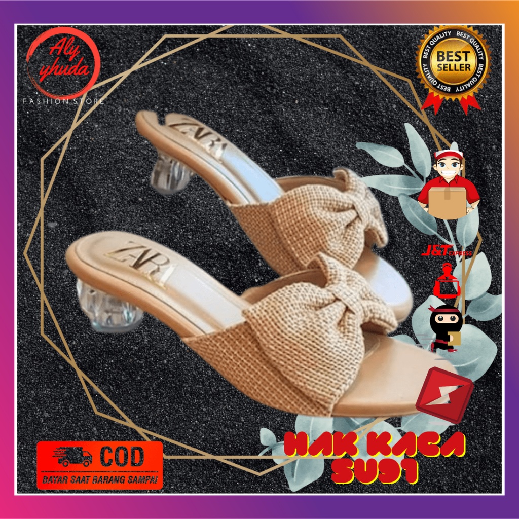 SEPATU WANITA SEPATU HAK KACA TAHU ANDIN TINGGI 5CM / SEPATU WANITA PREMIUM IMPORT KOREA SU91 BAHAN 