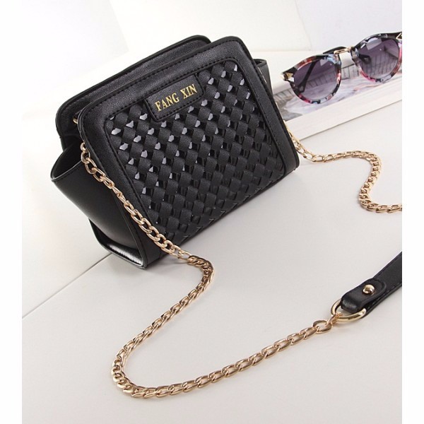 TAS CANTIK BRANDED TAS BAHU RANTAI EMAS IMPOR WANITA HITAM BLACK ELEGAN PERGI MAL CANTIK