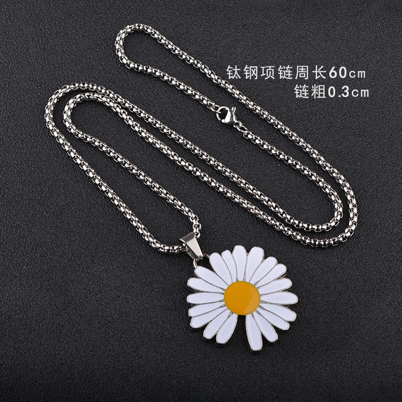 Kalung fashion Jepang dan Korea 18K rose gold kalung wanita sederhana rantai klavikula siswa baja ti