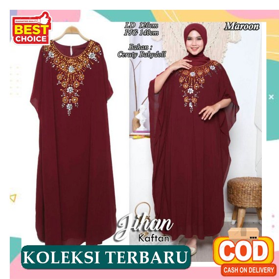 (Ready Stock)Kaftan Terbaru/Kaftan Wanita/Kaptan/Dress Gamis/Busui Friendly Farabi Kaftan /Kaptan Mu