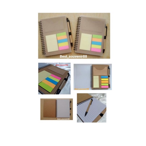 

InJO Note Book Recycle /Notes Buku Tulis/ Buku Catatan / Memo Pos it + Pulpen