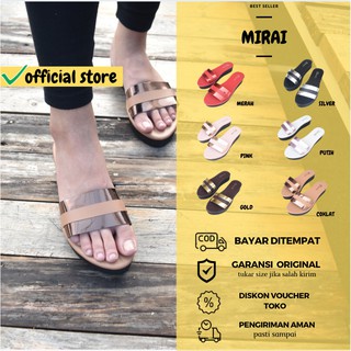 OKADA ORIGINAL  SANDAL SLIP ON SANDAL TEPLEK WANITA/CEWEK (MIRAI) ORIGINAL BY OKADA TERBARU 2023