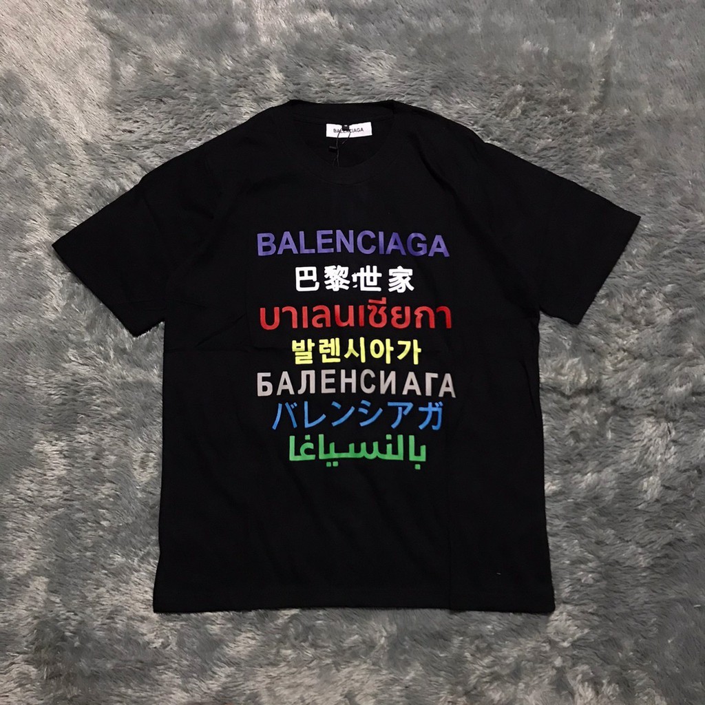 KAOS TSHIRT BALENCIAGA LANGUAGE HIGH MIRROR QUALITY
