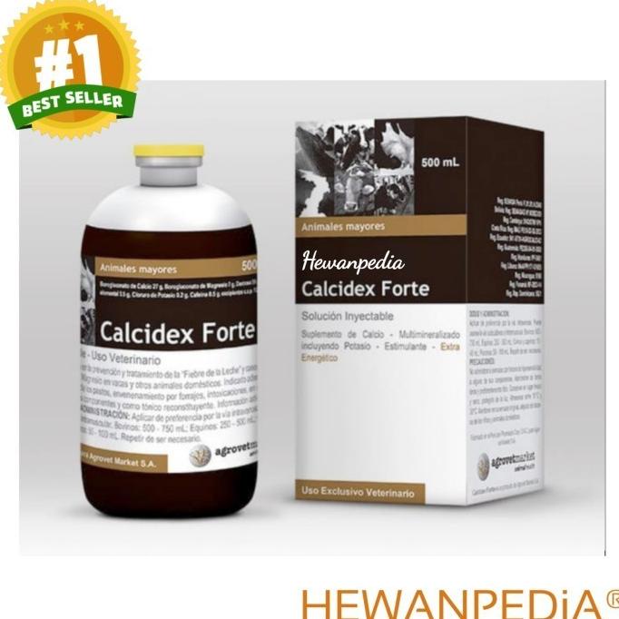 CALCIDEX FORTE 500 ml - Obat Ketosis Milk Fever Ambruk Hewan Ternak